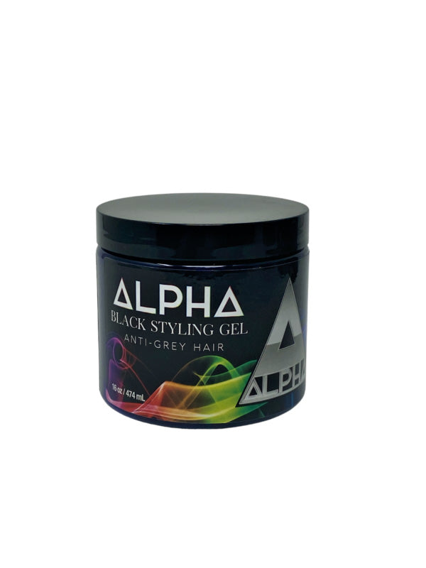 Gel para cabello negro anticanas Alpha, 16 oz.