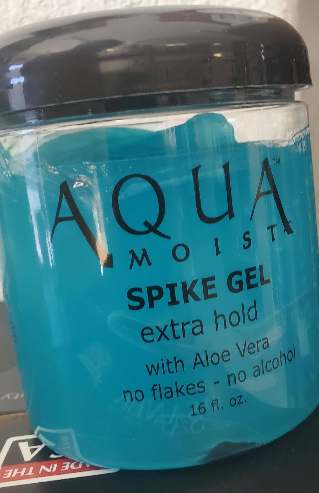 Gel Aqua Moist Spike azul de fijación extra, 16 oz