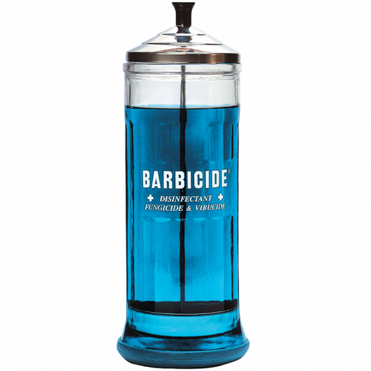 Desinfectante Barbicide en frasco de vidrio de 37 oz