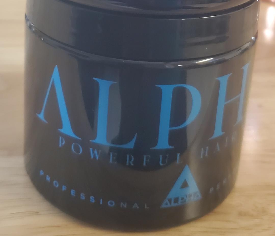 Gel para el cabello Alpha de 16 oz (tarro azul), gel blanco