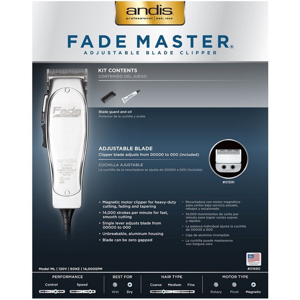 Cortadora ajustable Andis Fade Master® n.º 01820