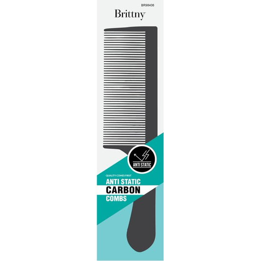 Peine antiestático Brittny Comb con mango de carbono 98406 FADE COMB